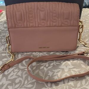 Like Dreams Quilted Crossbody Bag in Dusty Rose